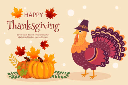thanksgiving card background design templateのイラスト素材