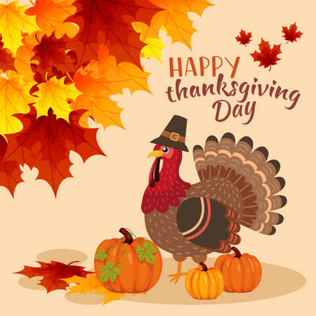 thanksgiving card background design templateのイラスト素材