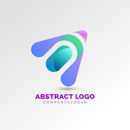 arrow gradient logo conceptのイラスト素材