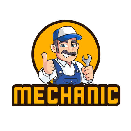 mechanic mascot templateのイラスト素材