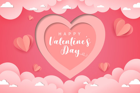 happy valentine's day background templateのイラスト素材