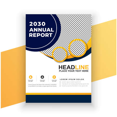 annual report cover design templateのイラスト素材