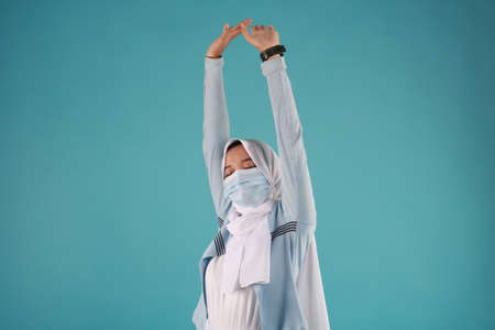 Fashion portrait of young beautiful asian muslim woman with wearing hijab.