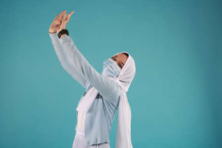 Fashion portrait of young beautiful asian muslim woman with wearing hijab.