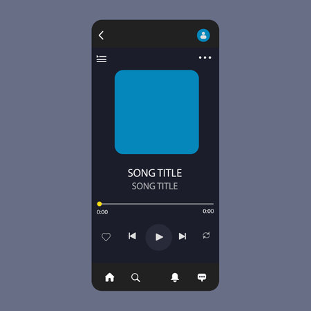 Smartphone with social media app on the screen. Vector illustration.のイラスト素材