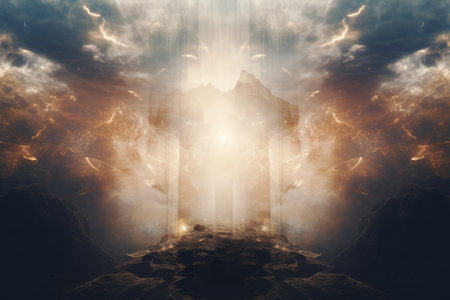 "In the beginning God created the heavens and the earth" Genesis 1:1の素材