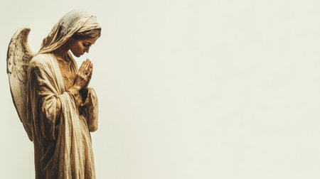 Beautiful young woman with angel wings. Christmas and New Year conceptの素材