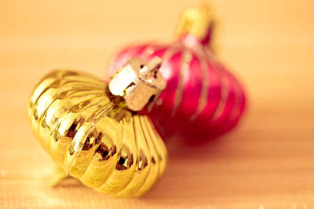 colorful Christmas ornaments, home decoration for winter holidaysの写真素材