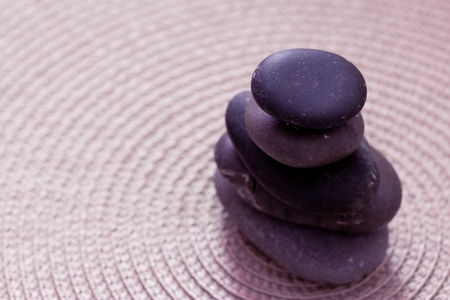 zen pile of stone, balance and meditation conceptsの写真素材
