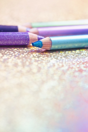 a set of colorful eyeliners/pencilsの写真素材