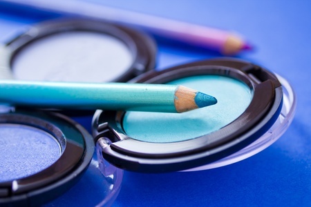 make-up shot of eyeshadows & eyelinersの写真素材