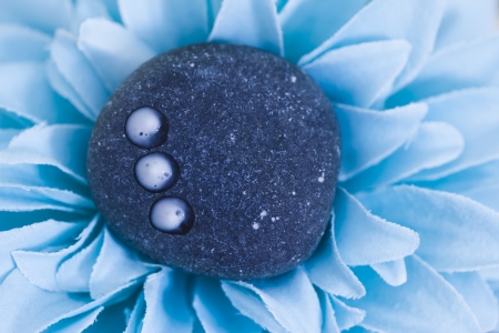 natural beauty care: spa stone, lotion and petalsの写真素材