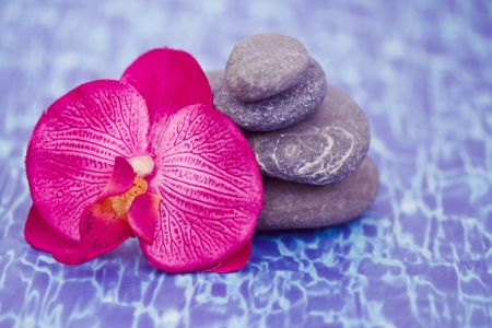 objects for spa massage and aromatherapyの写真素材