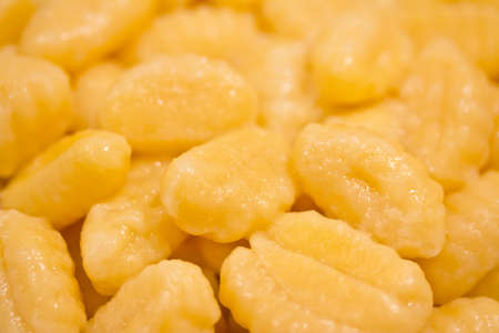 macro shot of homemade gnocchi