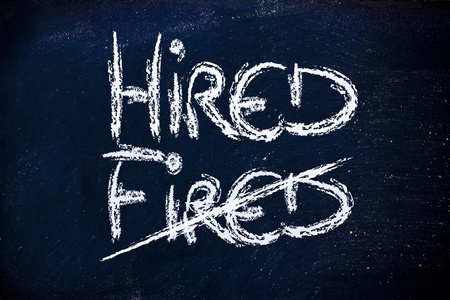 chalk writings on blackboard, finding a job again