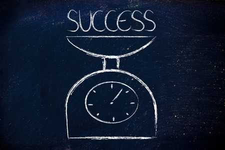a balance measuring successの写真素材