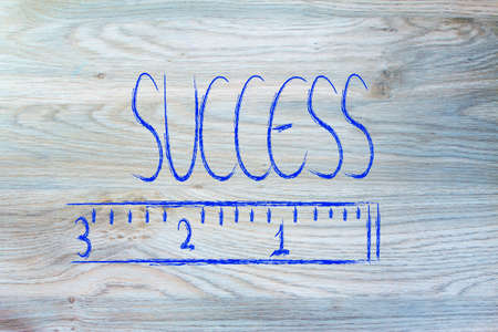 humour design of a ruler measuring successの写真素材
