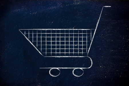 marketing strategy, design of shopping cart to fillの写真素材