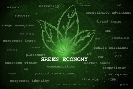 the influence of green economy taking over many aspects of businessの写真素材