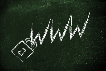 WWW with a lock: security of data, privacy and personal information on the webの写真素材