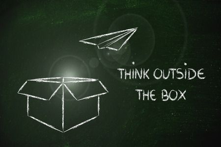 think outside the box for business successの写真素材