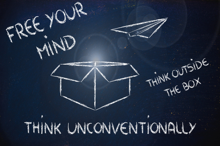 think outside the box for business successの写真素材