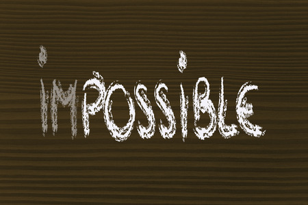 possible vs. impossible, choose your visionの写真素材
