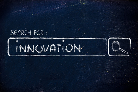 seeking innovation, design of internet search bar on unusual surfaceの写真素材