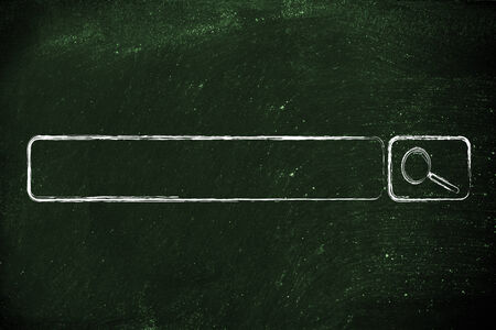 design of internet search bar on unusual surface, outside a screenの写真素材