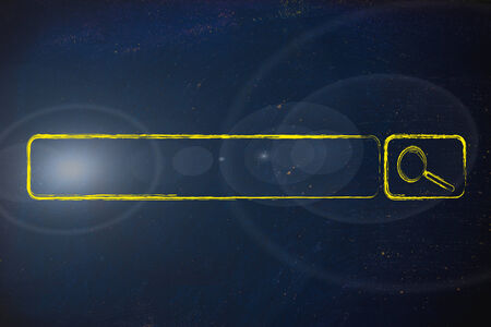 design of internet search bar on unusual surface, outside a screen