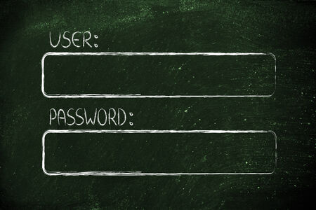 user and password log in formの写真素材