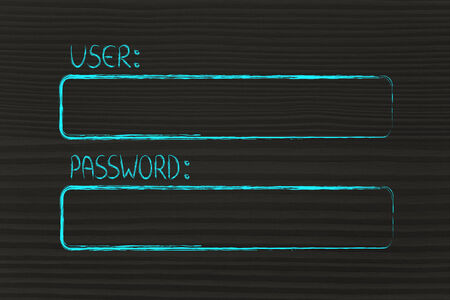 user and password log in formの写真素材