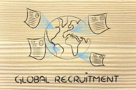 CV selection and the recruitmet process goes globalの写真素材
