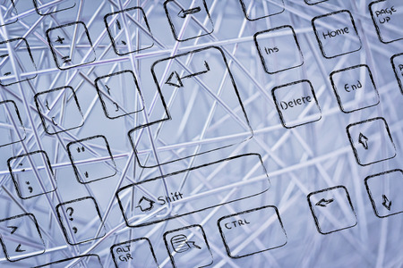 detail of an english computer keyboard