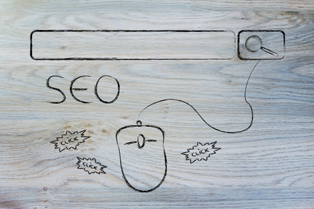 conceptual design about search engine optimizationの写真素材