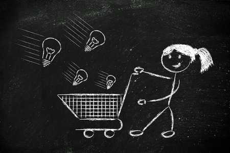 metaphor design about selecting innovative projects and talents to invest onの写真素材