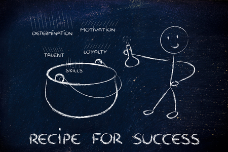 metaphor recipe of the perfect ingredients for successの写真素材