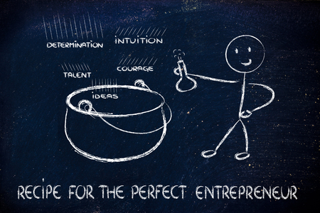 metaphor recipe of the perfect manager, ceo or entrepreneurの写真素材