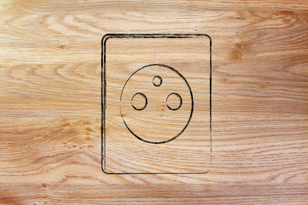electricity and energy: design of a plug (france version)