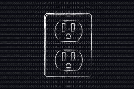 electricity and energy: design of a plug (usa version)