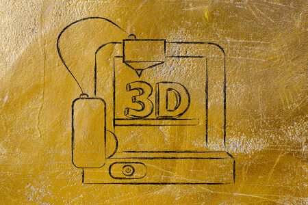 example of technological innovation: 3D printingの写真素材
