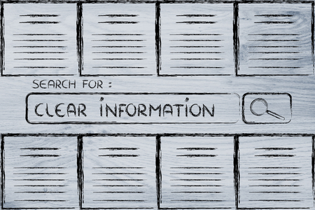 information overload, reliable sources and searching for online documentsの写真素材