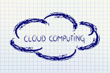 funny representation of cloud computingの写真素材