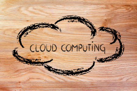 funny representation of cloud computingの写真素材