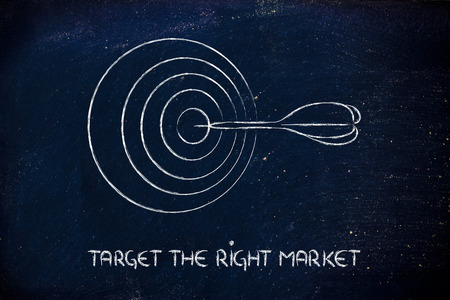 concept of choosing the right target market in businessの写真素材