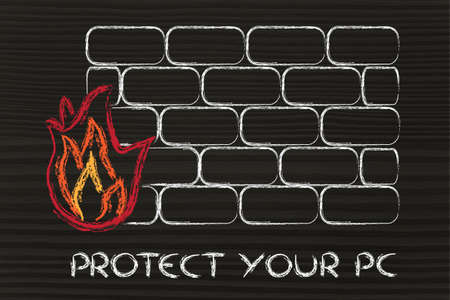 conceptual design with firewall and security of data on the web