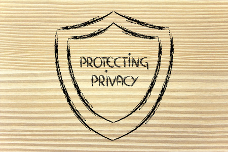conceptual design of a shield for the security of data and personal informationの写真素材