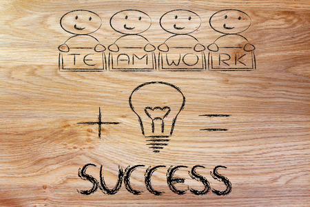 business success: winning ideas and teamworkの写真素材