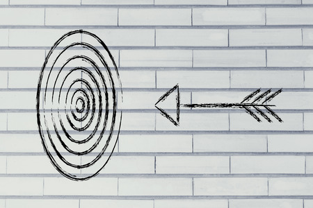 concept of choosing the right target market in businessの写真素材