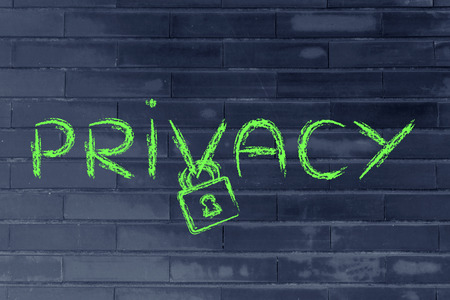 security of data, privacy and personal information on the webの写真素材